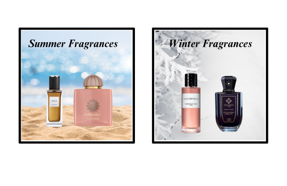 How do summer fragrances differ from winter fragrances?