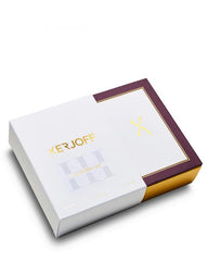 White Xerjoff Discovery Set box with gold branding including the Xerjoff logo and 'Discovery Set' text accented by a deep burgundy and gold trim on the right side