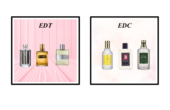 How does Eau de Toilette (EDT) differ from Eau de Cologne (EDC)?